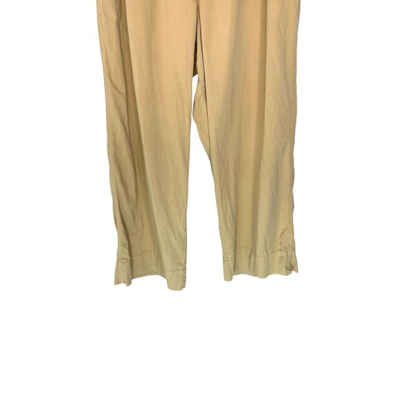J.Crew Tan Honey Brown Pull On Stretch Astrid Wide Leg Chino Pant Size Large - Picture 5 of 13